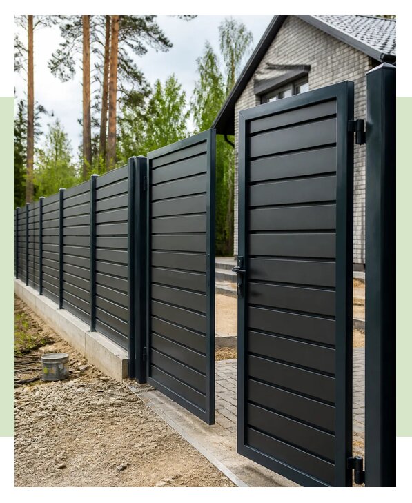 Установка забора с воротами в Вологде по цене от 35952 р. | ЗаборЭксеперт-Вгд